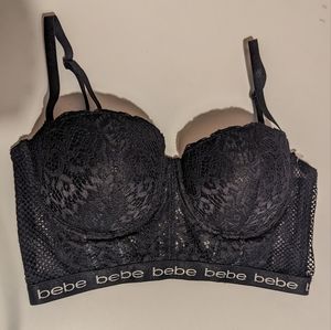 Bebe crop top lingerie style